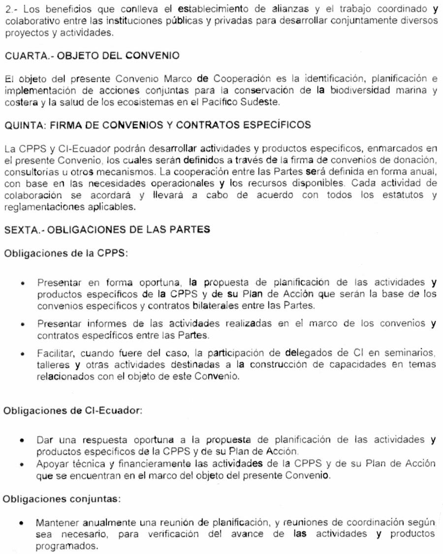 Conservation International Comisión Permanente Pacífico del Sur 
