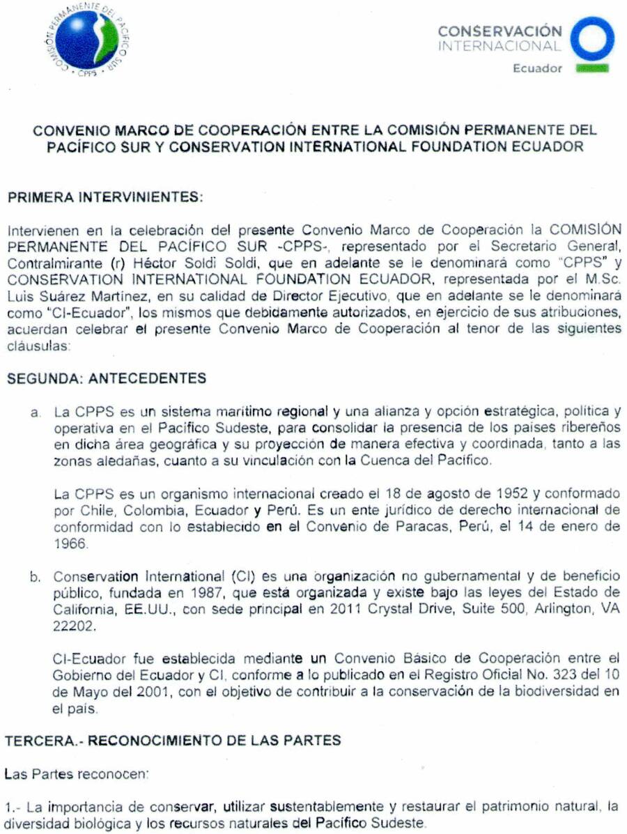 Conservation International Comisión Permanente Pacífico del Sur 